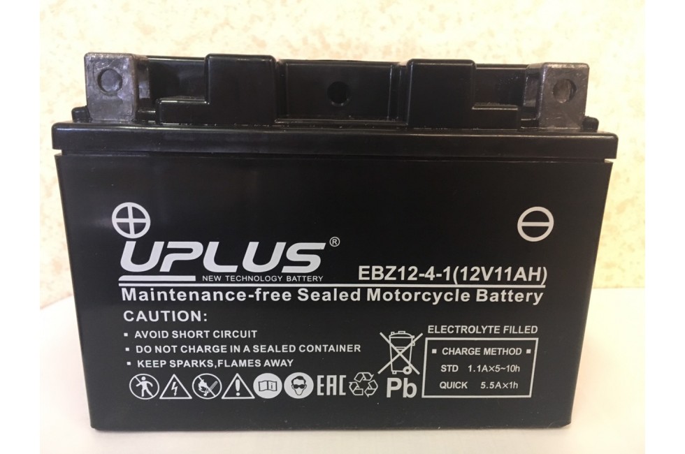 Аккумулятор UPLUS Super Star EBZ12-4-1 (YTZ14S-BS 511902) (12 V 11 Ah L+) Аккумулятор UPLUS Super Star EBZ12-4-1 (YTZ14S-BS 511902) (12 V 11 Ah L+)